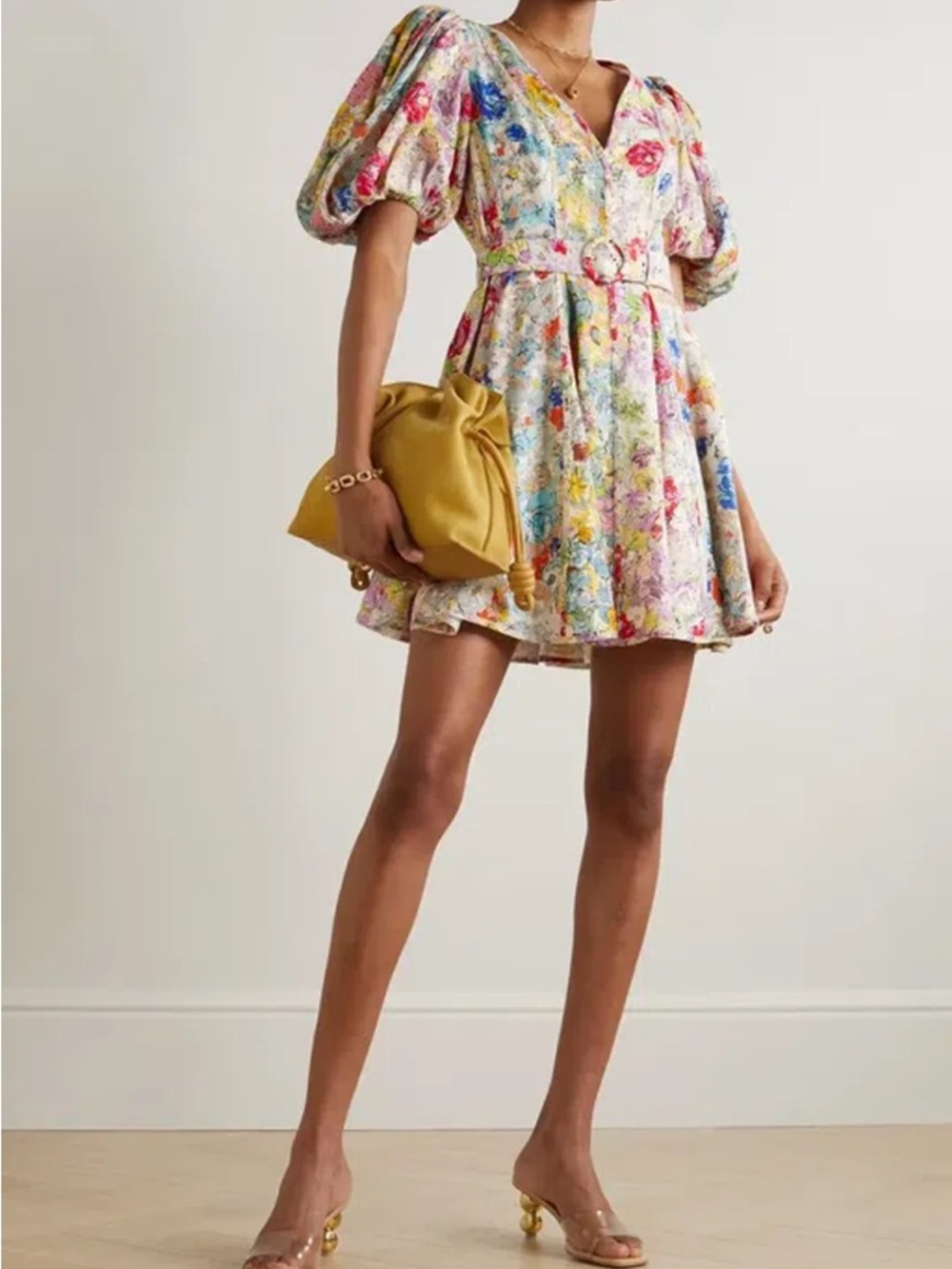 Zimmermann clover panelled mini dress New! size 4 including the belt - Picture 4 of 15